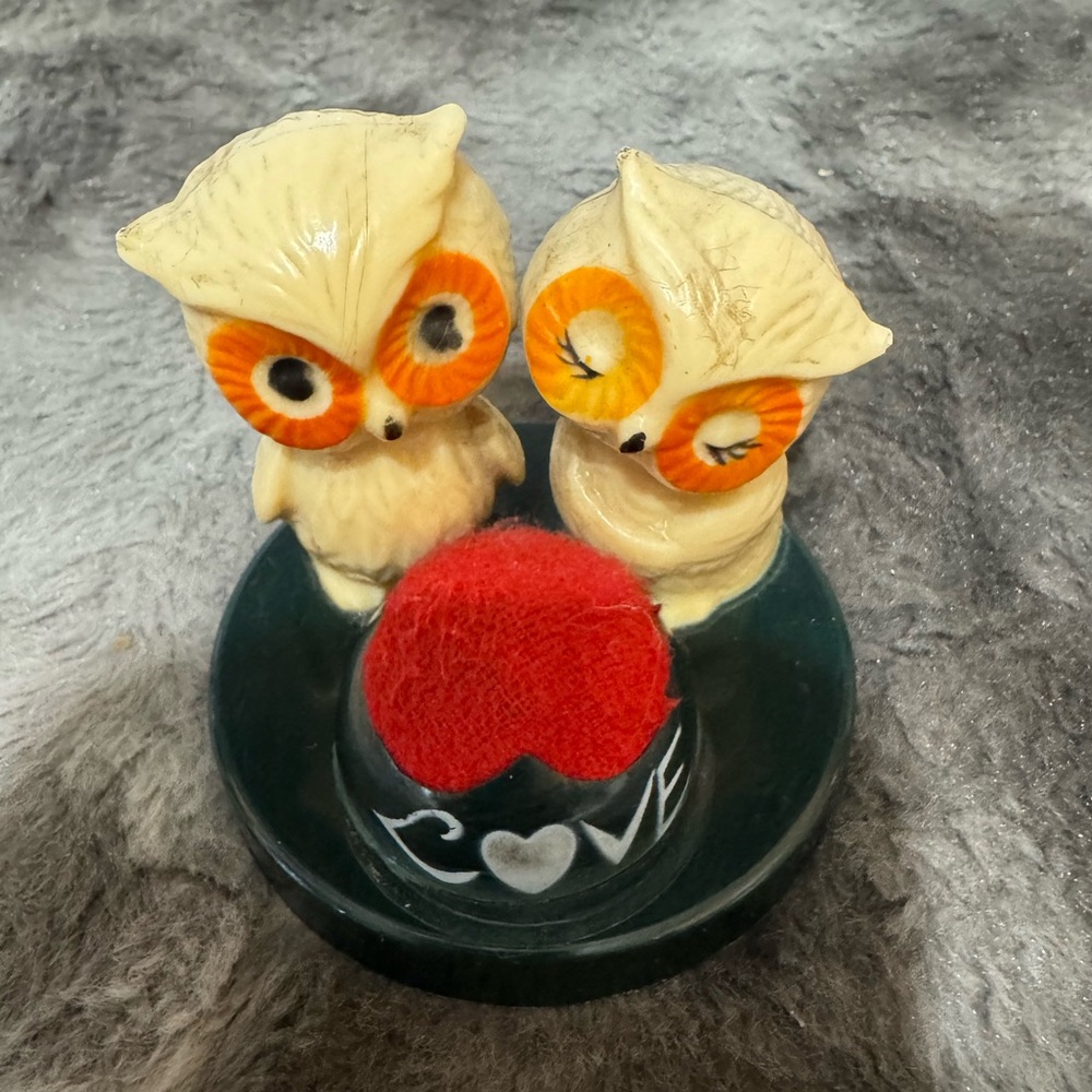 Vintage owl pincushion
